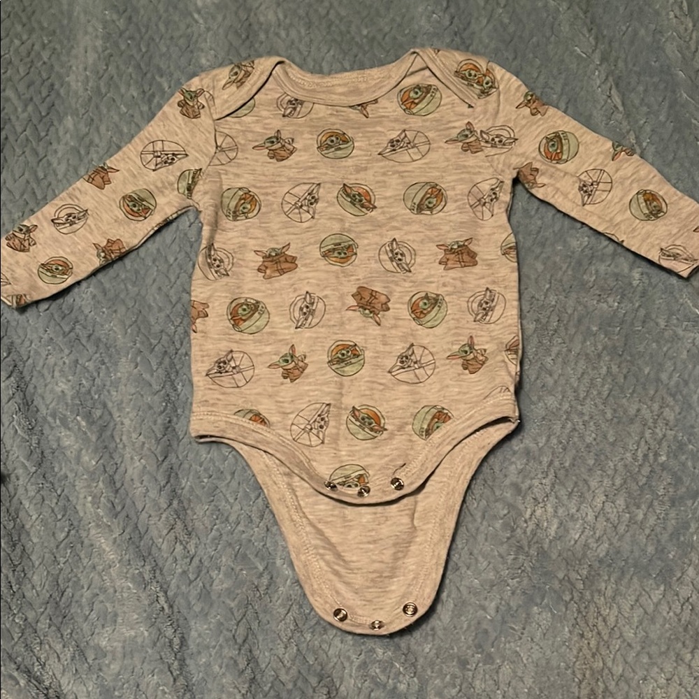 Star Wars Green and Gray Bodysuit One Piece